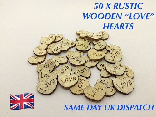 Wooden love hearts craft - 50,