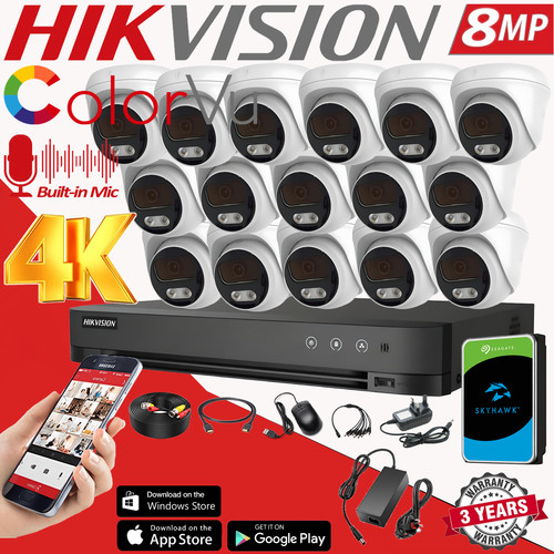 Hikvision colorvu audio 8mp - hikvision,