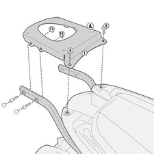 Givi Motorcycle Motorbike Rear Rack SR6404 - Triumph Tiger 1050 Sport (13-16)