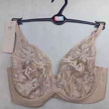 EX M&S Underwired Full Cup Bra Color Almond Size 32D Ref 714