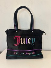 Juicy Couture black velvet detail tote bag with matching purse