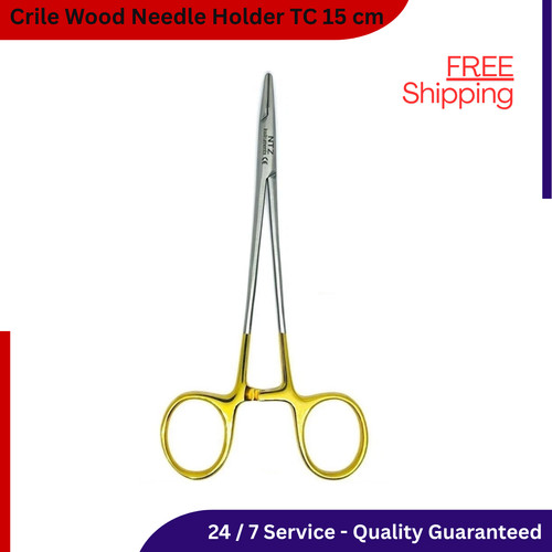 Crile wood needle holder - wood,