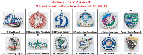 Badge pin hockey clubs of - :,