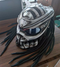Alien Predator Wasp Motorcycle Full Face Helmet - Laser Light FX Customized