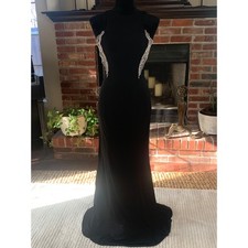 Terani Couture Black Beaded