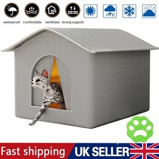 Outdoor Cat House Waterproof Breathable Pet Bed Dog Kennel Stray Cats Shelter