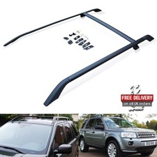 Roof Rack Side Rail Cross Bar Luggage Black For 2006-14 Land Rover Freelander 2