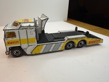 Matchbox 5” KENWORTH CABOVER RACING TRANSPORTER 1983 Pirelli VINTAGE Rare