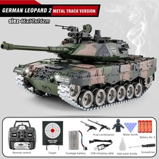 2.4Ghz 1/18 alloy RTR RC Tank Model RC Tank Metal Tracks Wheels w/ 3 Sounds