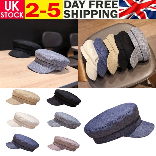 Women men linen cap hat - linen,