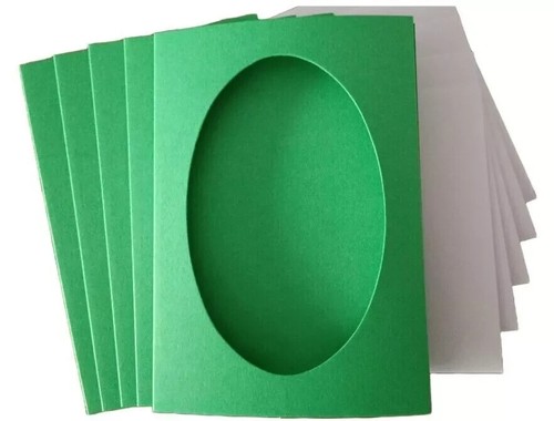Oval aperture tri fold card - aperture,