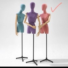 Pink  Colors Articulated Tailors Dummy With Stand Luxury Velvet Tailors Dummy