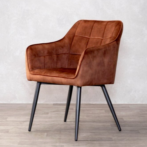 Velvet dining chair copper - velvet,