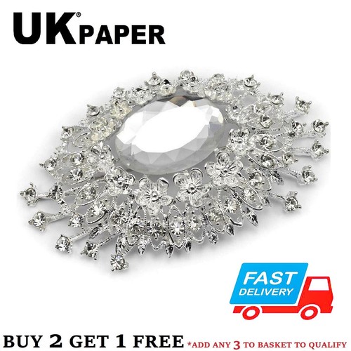 Silver flower brooch - 3.4",