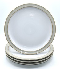 Set of 4 Denby Linen Dinner Plates 26 cm Diameter. Immaculate condition