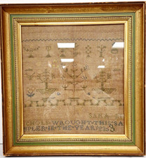 1835 Sampler Framed Antique