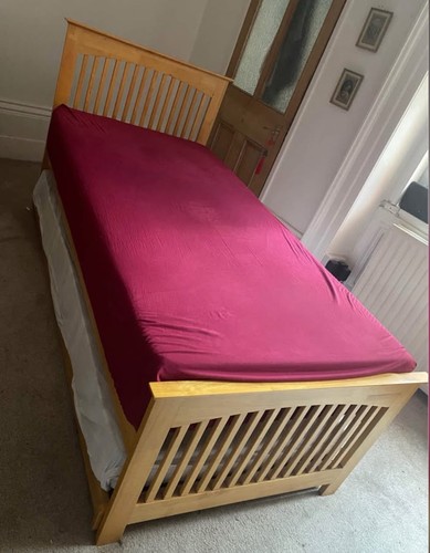 Pine trundle bed with - pine,