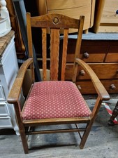 Antique Oak Carver Chair –