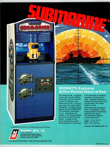 Submarine arcade flyer - arcade,