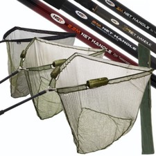 NGT FISHING NET HANDLE FISHING NETS 36" 42" 50" DUAL FLOAT NET STINK BAG HANDLES