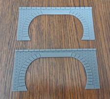 2x Brick Railway Tunnel Double TT 1:120 Scale Gauge Model Train Portal Entrance