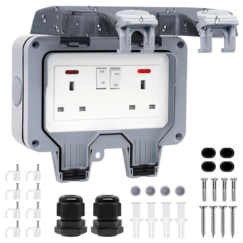 Double outdoor socket - double,
