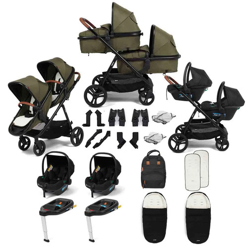 Double pushchair travel - pushchair, system