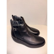 MBT Black Leather Rocker Sole
