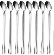 8 X Long Handle Teaspoons Tea