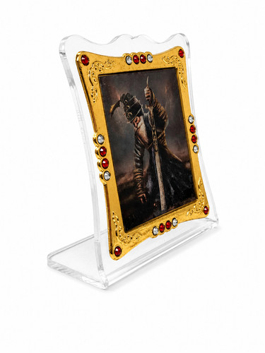 Sikh guru gold photo frame - gold,
