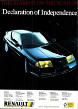 Renault ALPINE 'GTA V6 Turbo' Sports Coupe ADVERT: Vintage c1990 Print Ad 705/17