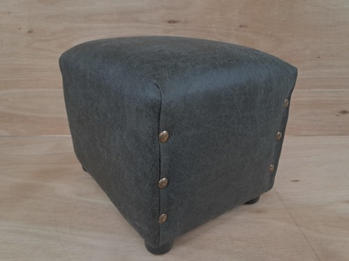 Footstool dark grey - footstool, aged