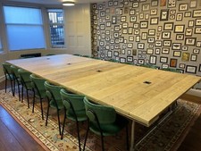 Industrial Boardroom Table. Office Conference Meeting Room Restaurant Large
