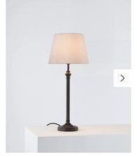 Reeded Column Lamp Base, Black