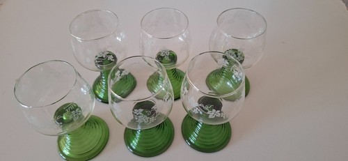 Vintage wine glasses - 1/8l,