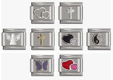 8pc Bundle Italian Charm Link 9mm Silver Fits All Italian Charms