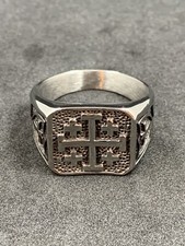 Knights Templar Men’s Ring Masonic Knights Templar Seal Stainless Steel Ring
