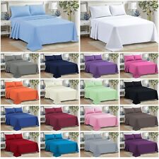 Flat Sheet Bed Sheets Poly Cotton Percale Single Double King Size Or Pillowcases