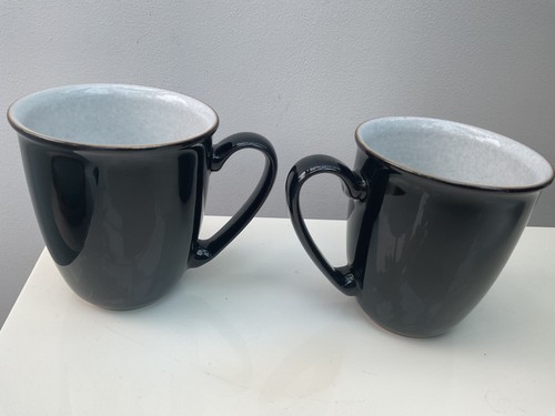 Denby jet black - denby, mugs.