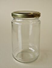 96 x 314ml APPROX 12oz JAM JAR  PICKLE CHUTNEY PRESERVE C/W CHOICE OF LID COLOUR