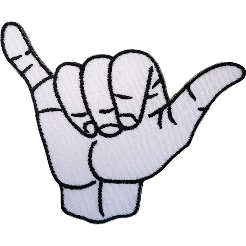 Shaka hand gesture patch - patch, iron
