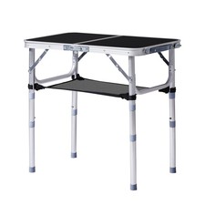 Outdoor Folding Camping Table, 2ft Portable Pinic Table with 3 Adjustable Height
