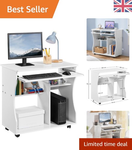 Elegant rolling computer desk - elegant,