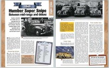 Humber Super Snipe - 1940/1950 A Century Of Cars - Hachette Page