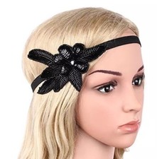 VINTAGE DECO BLACK FLAPPER 20S