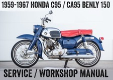 1959-1967 Honda C95 / CA95 Benly 150cc Workshop Service Manual PDF File