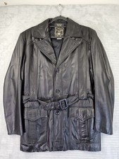 Vintage Norfolk By Howard Stone Mens Size 42 Black Leather Jacket VGC