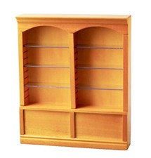 Dolls House Double Shelf Unit Deluxe Pine 1:12 Scale Furniture 9230 tumdee