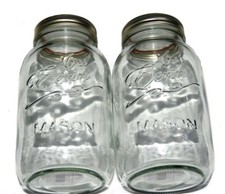 2 x 1 Litre Glass Mason Jam