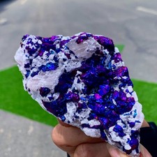 460G Natural Colorful Bornite with calcite Raw Mineral crystal Specimen